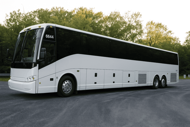 exterior of Charter Bus Rental Columbia coach bus